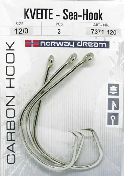 Kreishaken Kveite-Sea-Hook 12/0 Carbon Haken