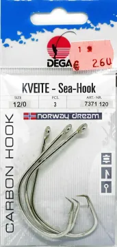 Kreishaken Kveite-Sea-Hook 12/0 Carbon Haken