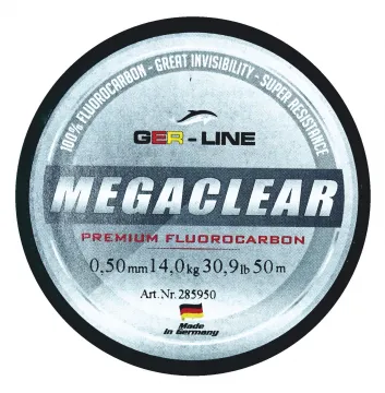 GER-Line MEGACLEAR Fluorocarbon Angelschnur MADE IN GERMANY -  GER-LINE®