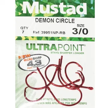 MUSTAD DEMON CIRCLE ROT ULTRA POINT Gr. 4, 6, 1/0, 2/0 und 3/0