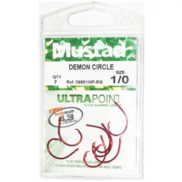 MUSTAD DEMON CIRCLE ROT ULTRA POINT Gr. 4, 6, 1/0, 2/0 und 3/0