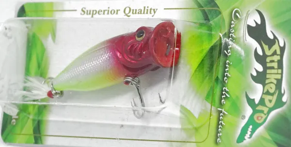 Strike Pro Popper  4,5 cm 4g 1/8oz gelb-silber-rot X10