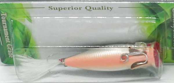 Strike Pro Popper  4,5 cm 4g 1/8oz silber-schwarz-orange-rot CA06ES